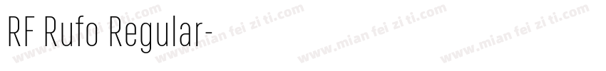 RF Rufo Regular字体转换